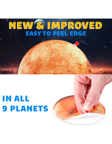 Pegatinas de Pared Brillantes LiderStar - Estrellas y Planetas