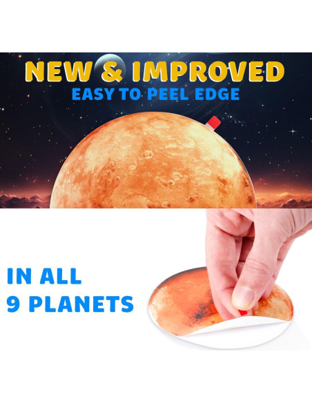 Pegatinas de Pared Brillantes LiderStar - Estrellas y Planetas Pegatinas de Pared Brillantes LiderStar - Estrellas y Planetas