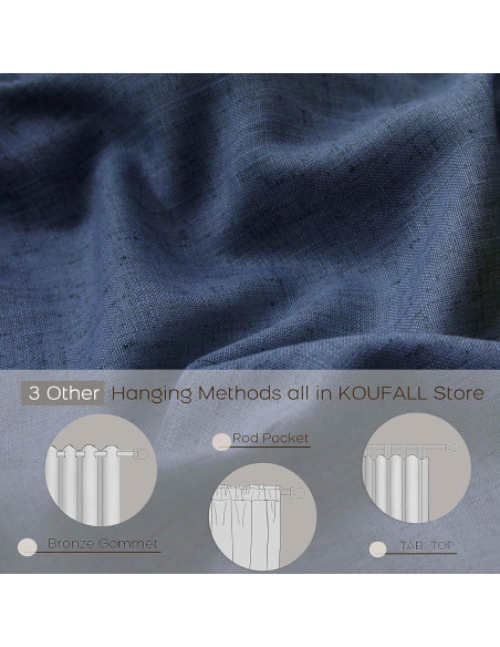 Cortinas KOUFALL para Niños 2 Paneles 63 cm Azul Marino Cortinas KOUFALL para Niños 2 Paneles 63 cm Azul Marino