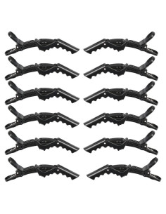 12 Clips de Pelo Cocodrilo Negros YantaiSiyu - Profesional