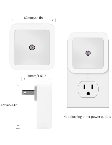 Luz Nocturna KINUR 6 Pack LED con Sensor Crepúsculo Luz Nocturna KINUR 6 Pack LED con Sensor Crepúsculo