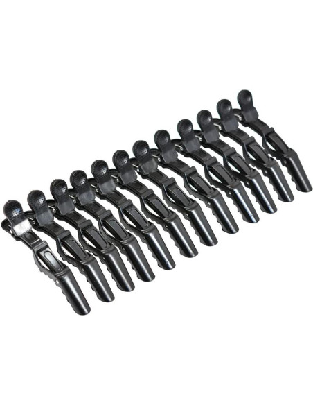 12 Clips de Pelo Cocodrilo Negros YantaiSiyu - Profesional 12 Clips de Pelo Cocodrilo Negros YantaiSiyu - Profesional