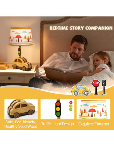 Lámpara de mesa Crossmoon para niños, diseño semáforo 38 cm