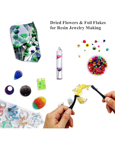 Kit de Accesorios de Resina UV CellLuck - 150 Piezas para DIY Kit de Accesorios de Resina UV CellLuck - 150 Piezas para DIY