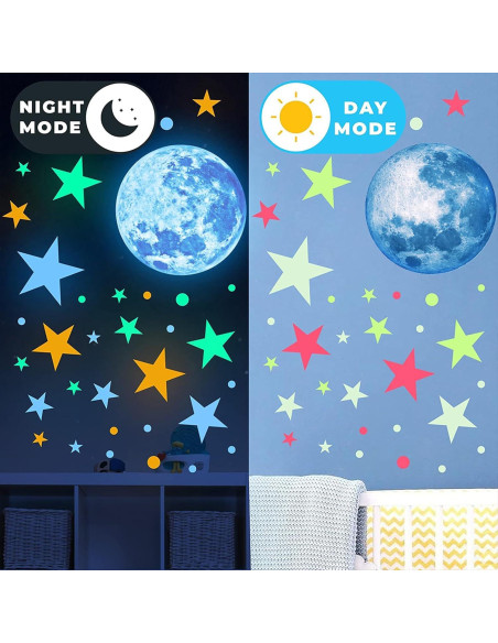 Calcomanías de Estrellas y Luna Sinekong para Techo Calcomanías de Estrellas y Luna Sinekong para Techo