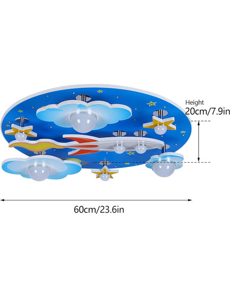 Lámpara de Techo LED Creativa FFanhia 60x20cm para Niños Lámpara de Techo LED Creativa FFanhia 60x20cm para Niños