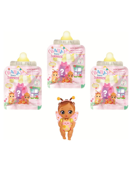 Baby Born Surprise Mini Bebés Paquete de 3 - Mariposa/Sirena Baby Born Surprise Mini Bebés Paquete de 3 - Mariposa/Sirena