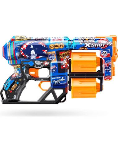 Blaster X-Shot Skins Dread Sonic con 24 Dardos - ZURU