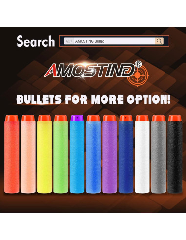 Dardos AMOSTING 100 PCS para Nerf N-Strike Elite 2.0