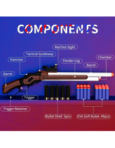 Pistola de Juguete WNXQGZ Escopeta de Foam 68.58 cm Marrón 2