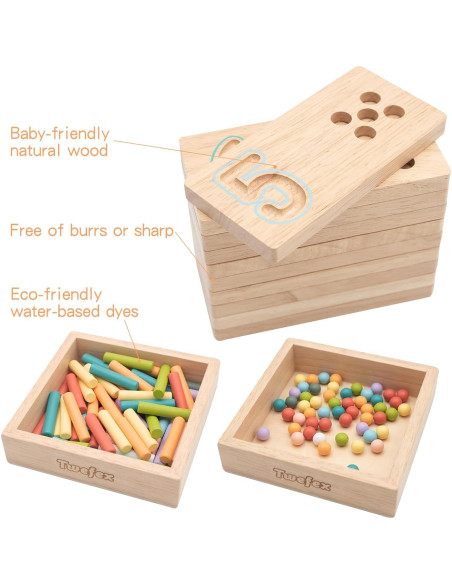 Juguetes Montessori de Conteo TOYICOME para Niños 3-6 Años Juguetes Montessori de Conteo TOYICOME para Niños 3-6 Años