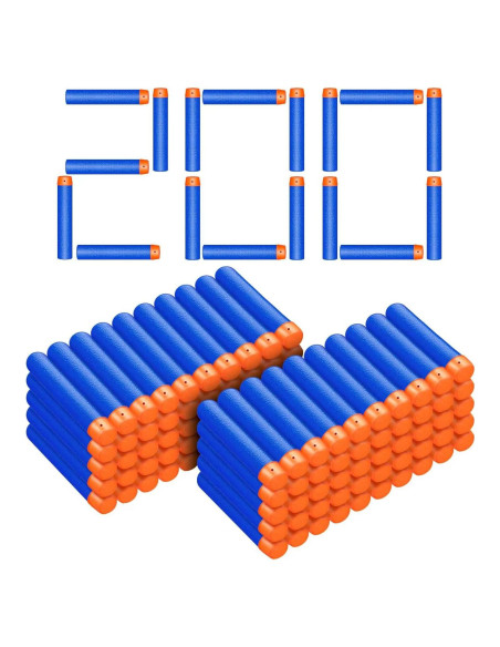 200 Balas de Dart SOJUFOG Compatibles Nerf N-Strike Foam 200 Balas de Dart SOJUFOG Compatibles Nerf N-Strike Foam