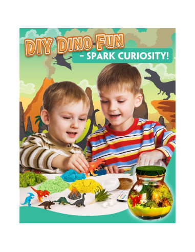 Kit Terrario Dinosaurio Winnrok con Luz LED y Control Remoto