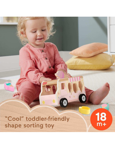 Caminón de Helados Fisher-Price 9 Piezas Madera 18+ Meses