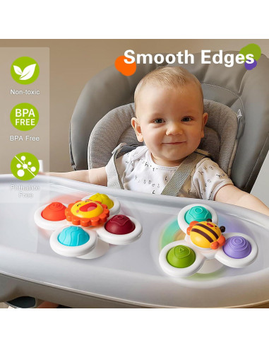 Juguetes de Ventosa TOHIBEE 3 Piezas para Bebés 1-3 Años