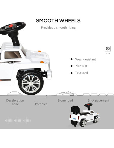 Coche de empuje Aosom SUV para niños con bocina y luces