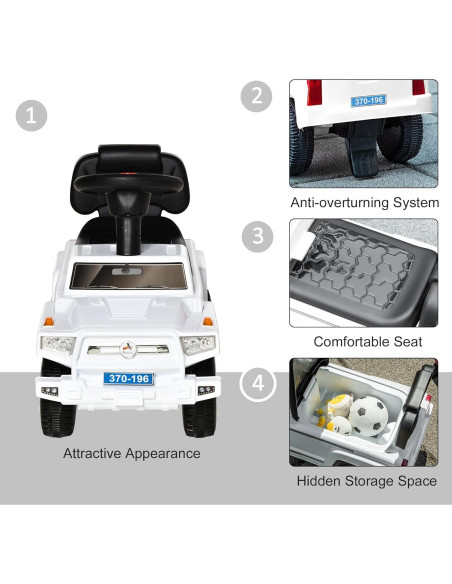 Coche de empuje Aosom SUV para niños con bocina y luces Coche de empuje Aosom SUV para niños con bocina y luces