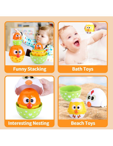 Juguetes de Huevos de Pascua MOONTOY para Niños 1-3 Años