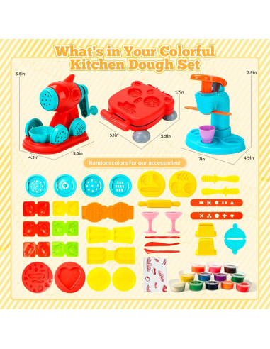 Juego de Masa 59 PCS LE CAI TOYS 3 en 1 para Niños
