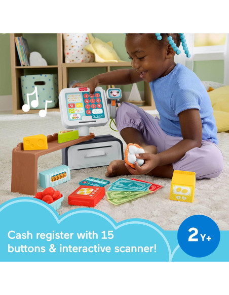 Caja Registradora Juguete Fisher-Price Ríe y Aprende 20 Piezas Caja Registradora Juguete Fisher-Price Ríe y Aprende 20 Piezas