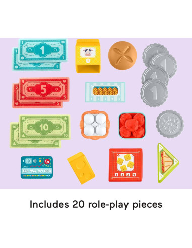 Caja Registradora Juguete Fisher-Price Ríe y Aprende 20 Piezas