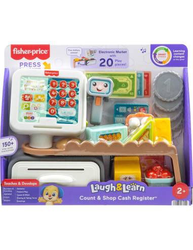 Caja Registradora Juguete Fisher-Price Ríe y Aprende 20 Piezas