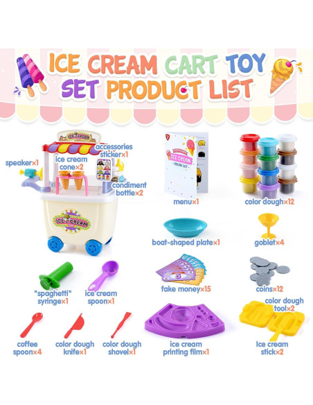 Carrito de Helados PLAY para Niños - Juguete de Masa 12 Latas Carrito de Helados PLAY para Niños - Juguete de Masa 12 Latas