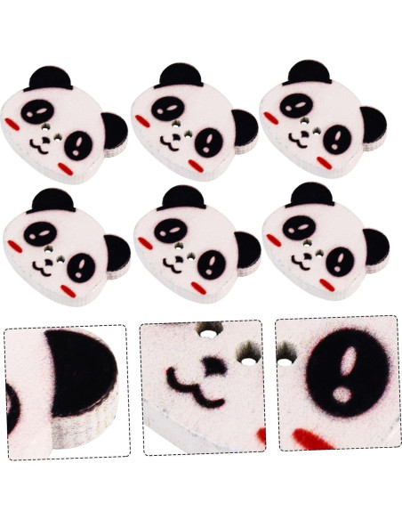 Botones de Madera Panda STOBOK 100pcs para Manualidades DIY Botones de Madera Panda STOBOK 100pcs para Manualidades DIY