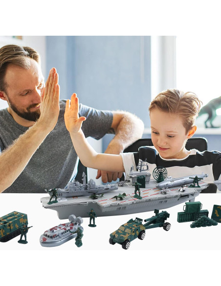 Juguete Portaaviones de deAO con Aviones y Barcos 27.94 cm Juguete Portaaviones de deAO con Aviones y Barcos 27.94 cm