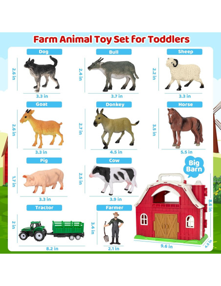 Juguete de Granja Toidgy con Animales y Tractor 0.83 kg Juguete de Granja Toidgy con Animales y Tractor 0.83 kg