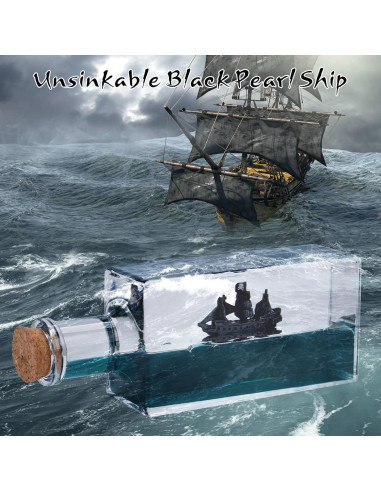 Barco Pirata Inhundible Genérico en Botella 14.6x5.4 cm