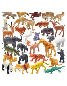Figuras de Animales Salvajes Mini Pinowu 32 Pcs Educativas