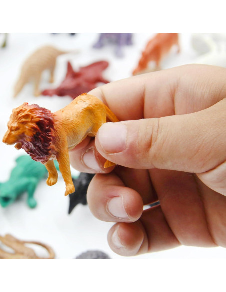 Figuras de Animales Salvajes Mini Pinowu 32 Pcs Educativas Figuras de Animales Salvajes Mini Pinowu 32 Pcs Educativas