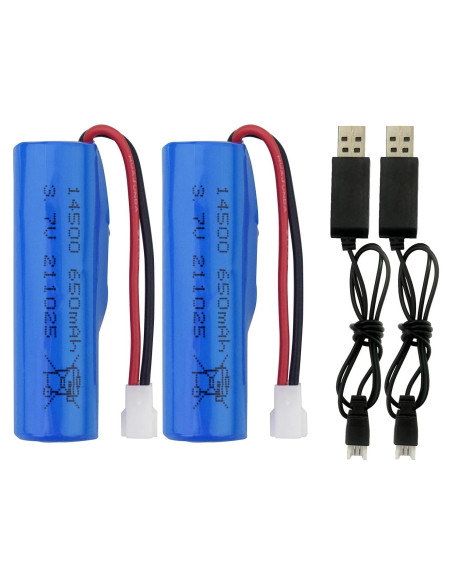 Baterías de Litio 3.7V 650mAh y Cargador USB para Barco SYMA Baterías de Litio 3.7V 650mAh y Cargador USB para Barco SYMA