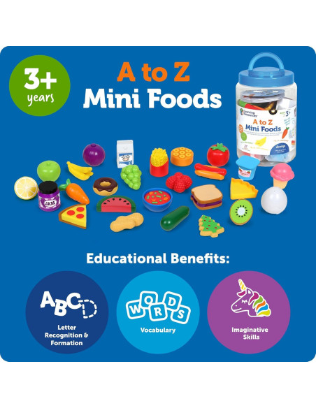 Alimentos Mini A a Z Learning Resources - Juguetes Educativos Alimentos Mini A a Z Learning Resources - Juguetes Educativos