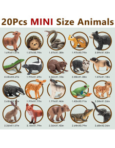 20 Figuras de Animales del Bosque TikOnsYol Miniatura 12cm 2