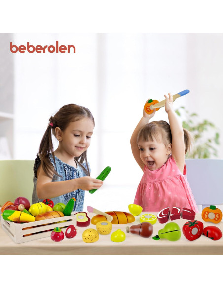 Juguete de Comida de Madera Beberolen para Niños 18.9x6.1cm Juguete de Comida de Madera Beberolen para Niños 18.9x6.1cm