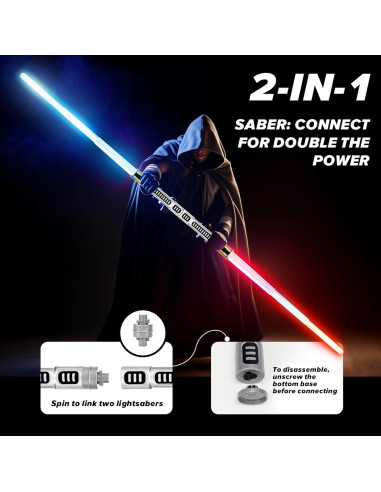 Paquete de 2 Sables Iluminados SAIYUE 78,74 cm LED
