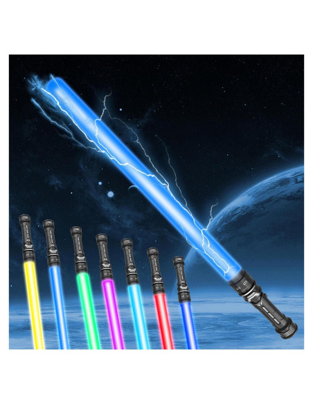 2 Espadas LED Retráctiles Yuhui 7 Colores 40-143 cm 2 Espadas LED Retráctiles Yuhui 7 Colores 40-143 cm