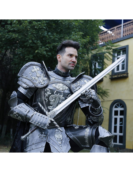 Espada Grande Medieval LOOYAR 47.2" PU Cruzado Caballero Espada Grande Medieval LOOYAR 47.2" PU Cruzado Caballero