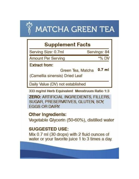 Extracto de Té Verde Matcha Sin Alcohol Secretos de la Tribu 59 ml Extracto de Té Verde Matcha Sin Alcohol Secretos de la Tribu 59 ml