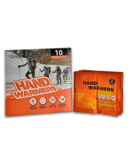 Calentadores de Manos GENTLAN HW-10P Desechables 10 Unidades Calentadores de Manos GENTLAN HW-10P Desechables 10 Unidades