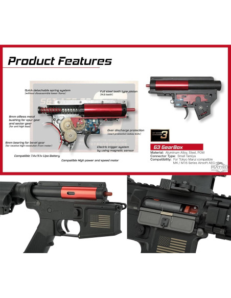 Rifle de Airsoft Evike Matrix/S&T M4 RIS AEG 7" 1.99 kg Rifle de Airsoft Evike Matrix/S&T M4 RIS AEG 7" 1.99 kg