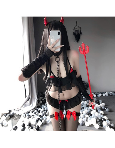 Disfraz Sexy Diablo JasmyGirls Conjunto Bikini Kawaii