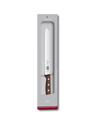 Cuchillo de Pan Victorinox 21 cm Serrado con Mango de Madera