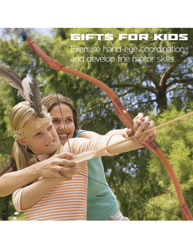 Juego de Arco y Flecha Basbon BA40Z para Niños - 5 Flechas