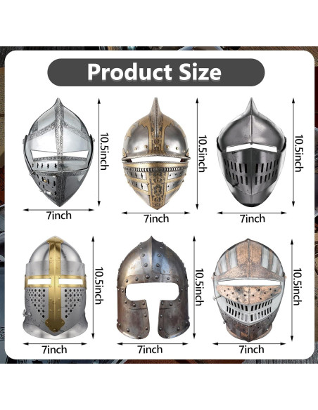 18 Máscaras de Caballero Medieval Zhanmai para Fiesta y Cosplay 18 Máscaras de Caballero Medieval Zhanmai para Fiesta y Cosplay
