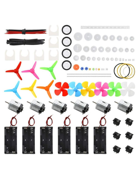 Kit de Motores DC Sntieecr 6 Set con 66 Piezas para DIY Kit de Motores DC Sntieecr 6 Set con 66 Piezas para DIY