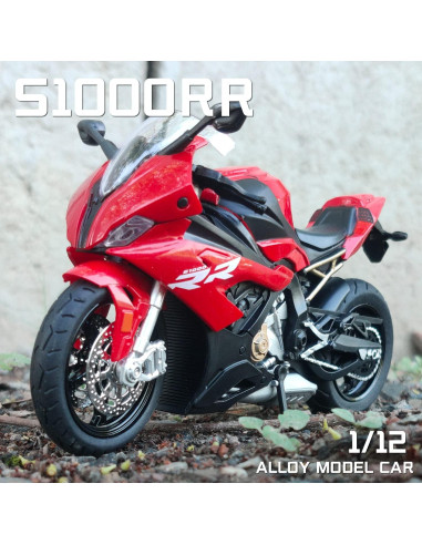 Motocicleta Die Cast COOLPUR S1000RR Escala 1:12 Roja