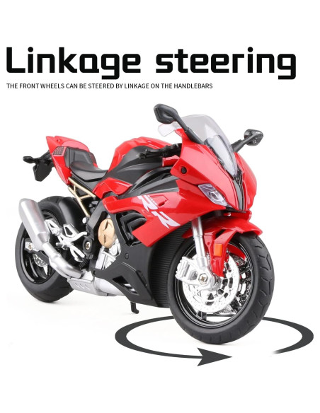 Motocicleta Die Cast COOLPUR S1000RR Escala 1:12 Roja Motocicleta Die Cast COOLPUR S1000RR Escala 1:12 Roja